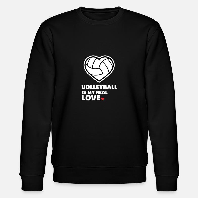 Ich Liebe Volleyball - Stanley/Stella Unisex Bio-Sweatshirt CHANGER  - Schwarz
