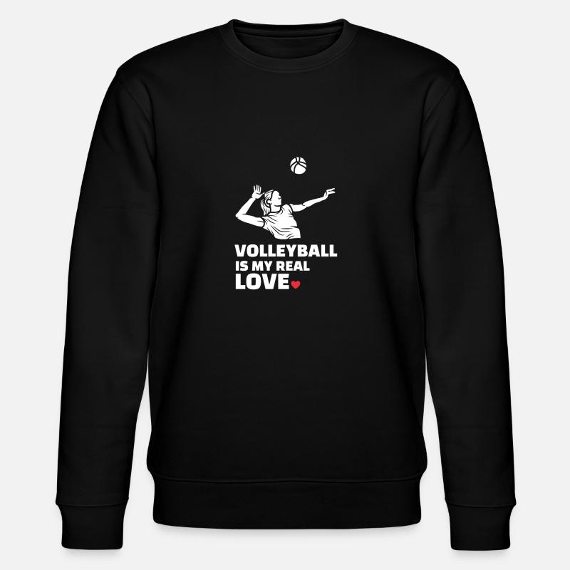 Ich Liebe Volleyball - Stanley/Stella Unisex Bio-Sweatshirt CHANGER - Schwarz