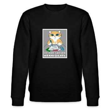 I came, saw and corrected teacher school saying - Stanley/Stella CHANGER Unisex Organic Sweatshirt - black - Front - Nik (191cm) & Marisol (170cm)