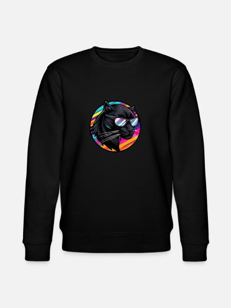 Panther Comic Cool - Stanley/Stella CHANGER Unisex Organic Sweatshirt - black
