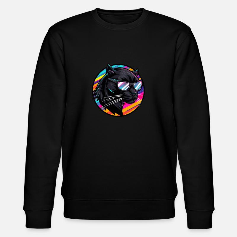 Panther Comic Cool - Stanley/Stella Unisex Bio-Sweatshirt CHANGER  - Schwarz