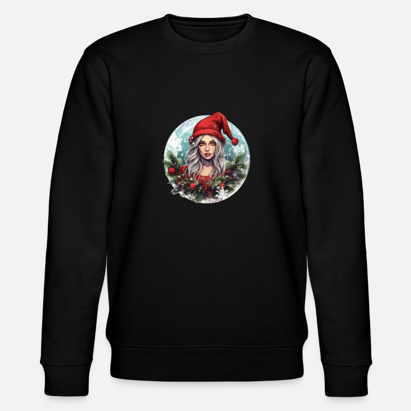 Gothic Mrs. Claus - Stanley/Stella Unisex Bio-Sweatshirt CHANGER  - Schwarz