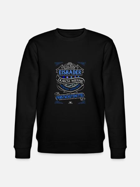 Eisbader Spruch Winter Gesundheit Eis Geschenk - Stanley/Stella Unisex Bio-Sweatshirt CHANGER  - Schwarz