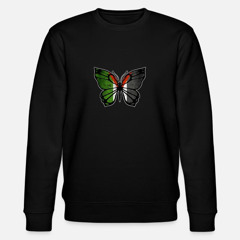 Palästina-Schmetterling - Stanley/Stella Unisex Bio-Sweatshirt CHANGER  - Schwarz