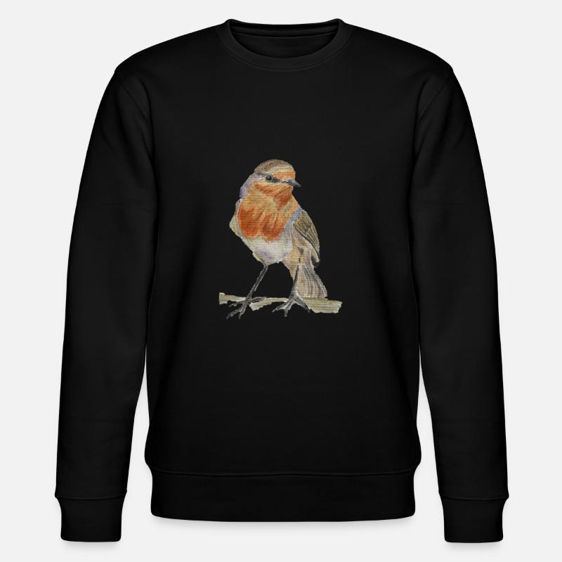 Rotkehlchen - Stanley/Stella Unisex Bio-Sweatshirt CHANGER  - Schwarz