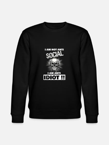 Anti Social - Stanley/Stella CHANGER Unisex Organic Sweatshirt - black