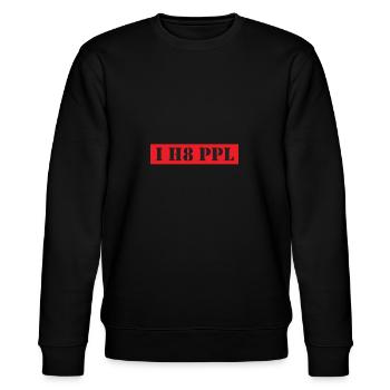 I Hate People - Stanley/Stella Unisex Bio-Sweatshirt CHANGER  - Schwarz - Vorne - Nik (191cm) & Marisol (170cm)