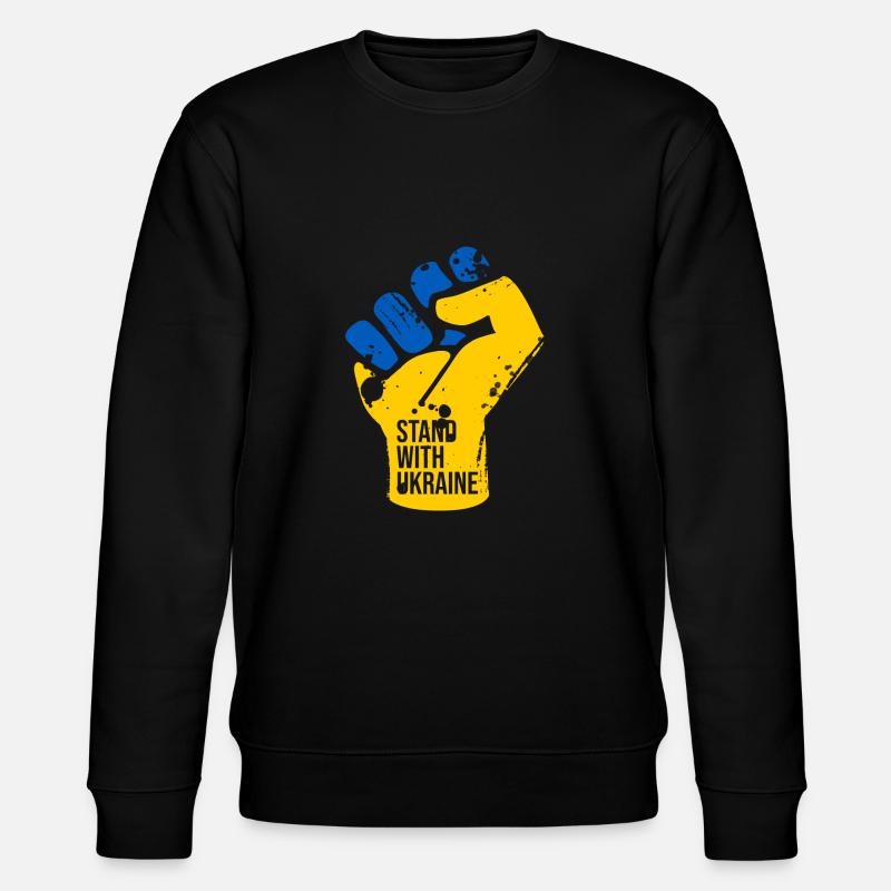 Stand With Ukraine - Stanley/Stella Unisex Bio-Sweatshirt CHANGER  - Schwarz