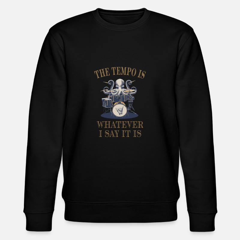 Drums Drummer Octopus - Stanley/Stella CHANGER Unisex Organic Sweatshirt - black