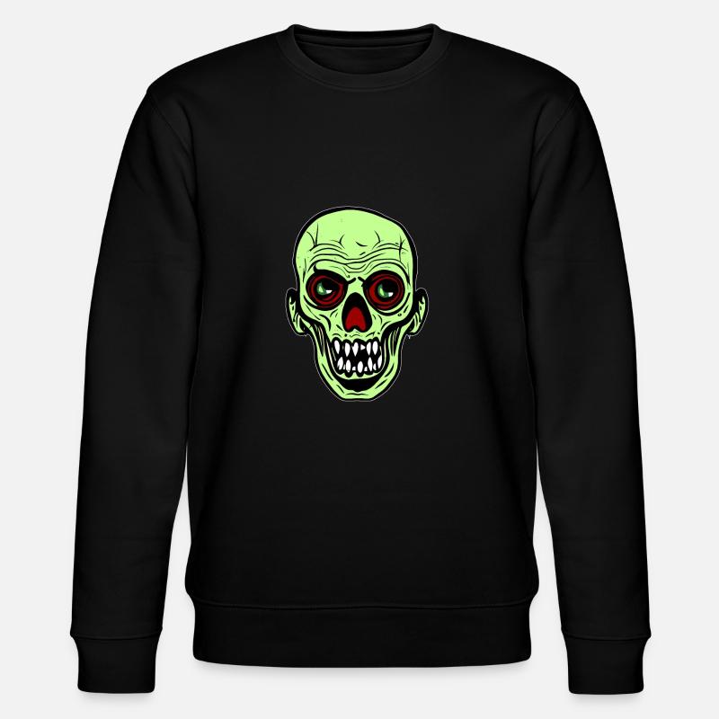 Halloween Zombie-Kopf - Stanley/Stella Unisex Bio-Sweatshirt CHANGER  - Schwarz