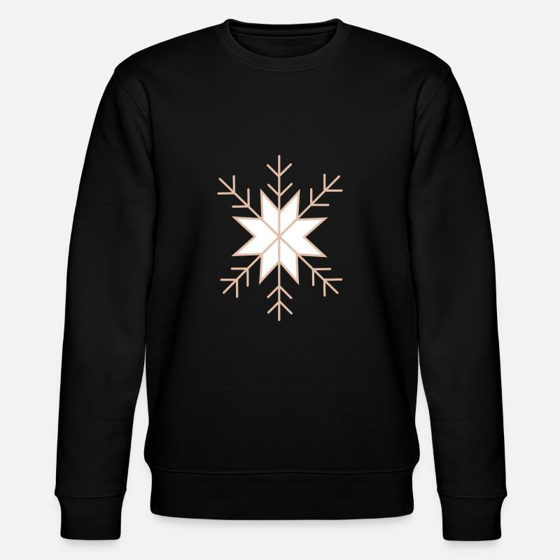 Schneeflocken - Stanley/Stella Unisex Bio-Sweatshirt CHANGER  - Schwarz