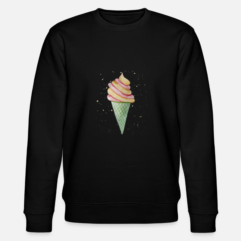 Softeis mit Sprinkles - Stanley/Stella Unisex Bio-Sweatshirt CHANGER  - Schwarz