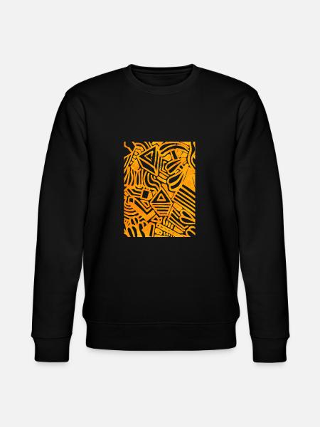 Geometric Print - Stanley/Stella CHANGER Unisex Organic Sweatshirt - black