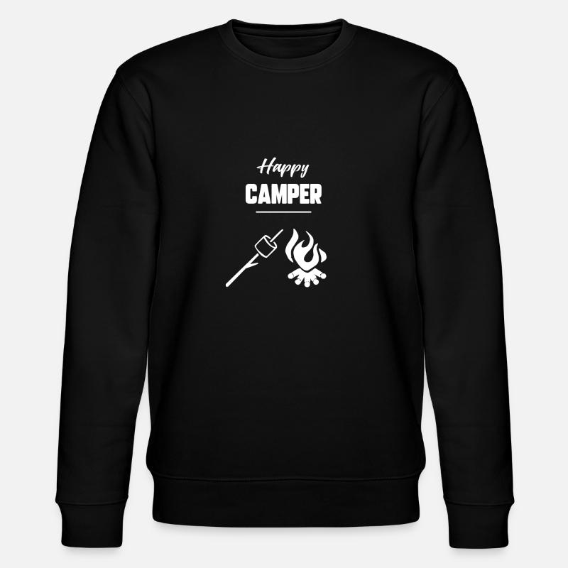 Glücklicher Camper - Stanley/Stella Unisex Bio-Sweatshirt CHANGER  - Schwarz