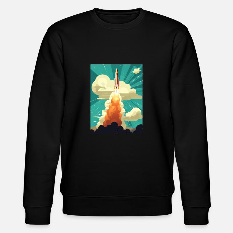 Rocket Launch Raketenstart - Stanley/Stella Unisex Bio-Sweatshirt CHANGER  - Schwarz