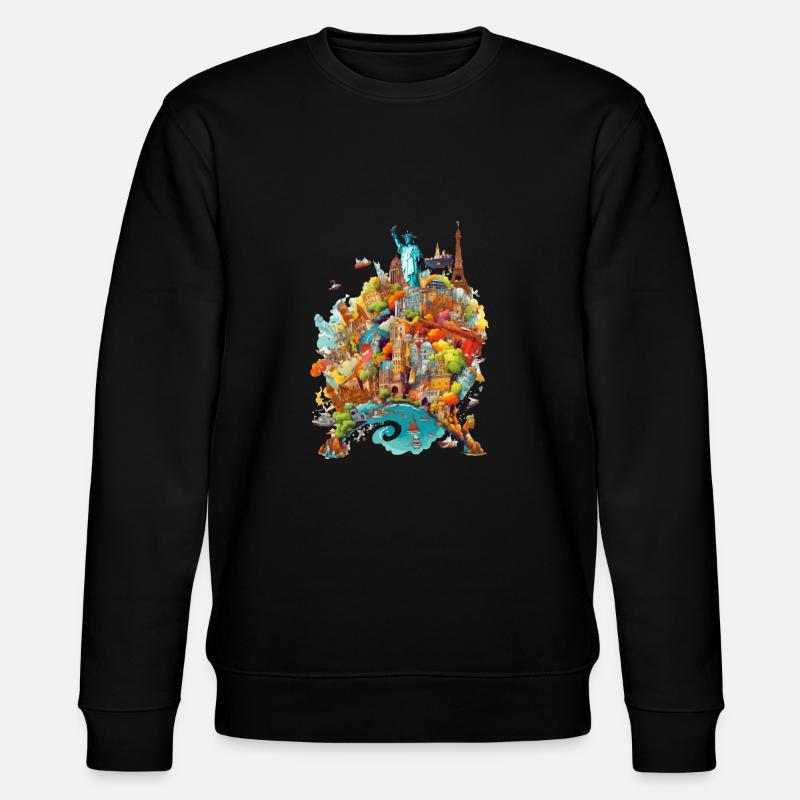Les monument du monde n°3 - Sweat bio CHANGER Stanley/Stella Unisexe - noir