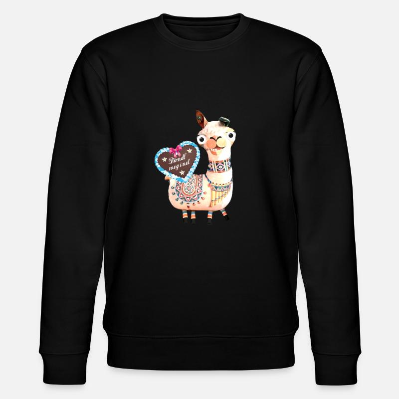 Lama,Alpaka,Illustration,Dirndl - Sweat bio CHANGER Stanley/Stella Unisexe - noir
