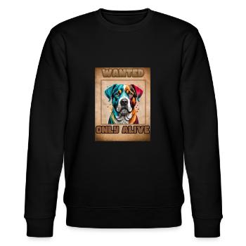 Wanted Dog - Stanley/Stella Unisex Bio-Sweatshirt CHANGER  - Schwarz - Vorne - Nik (191cm) & Marisol (170cm)