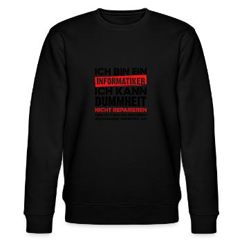Informatiker Humor lustiger Spruch IT-Berater - Stanley/Stella Unisex Bio-Sweatshirt CHANGER  - Schwarz - Vorne - Nik (191cm) & Marisol (170cm)