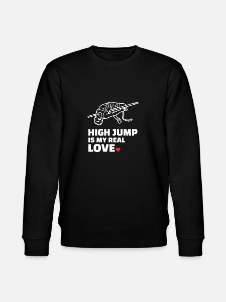 I love high jump - Stanley/Stella CHANGER Unisex Organic Sweatshirt - black