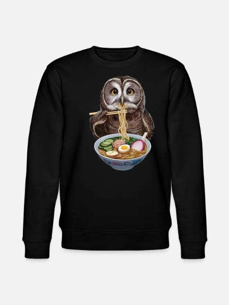 Eule Ramen - Stanley/Stella Unisex Bio-Sweatshirt CHANGER - Schwarz