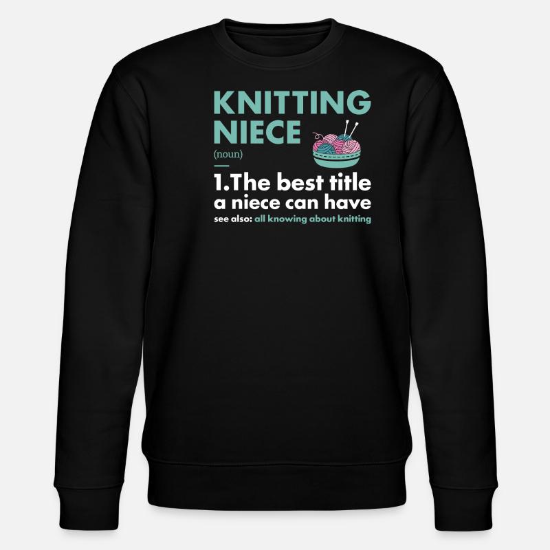 Knitter Niece Definition Knitting - Stanley/Stella Unisex Bio-Sweatshirt CHANGER  - Schwarz