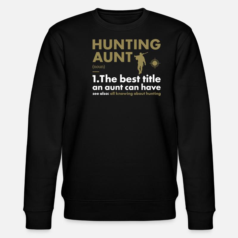 Hunter Aunt Definition Hunting - Stanley/Stella Unisex Bio-Sweatshirt CHANGER  - Schwarz