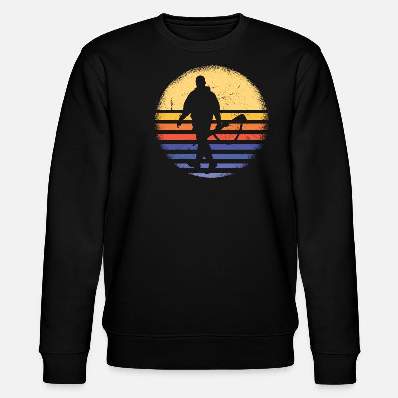 Hunter Retro Sunset Hunting - Stanley/Stella Unisex Bio-Sweatshirt CHANGER  - Schwarz