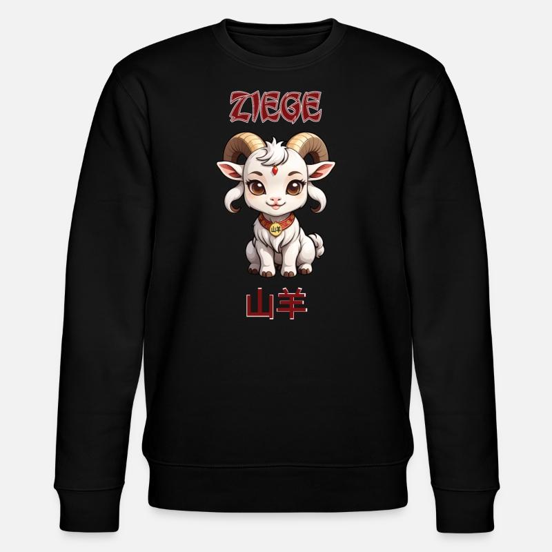 Chèvre - Zodiaque Chinois - Astrologie - Sweat bio CHANGER Stanley/Stella Unisexe - noir