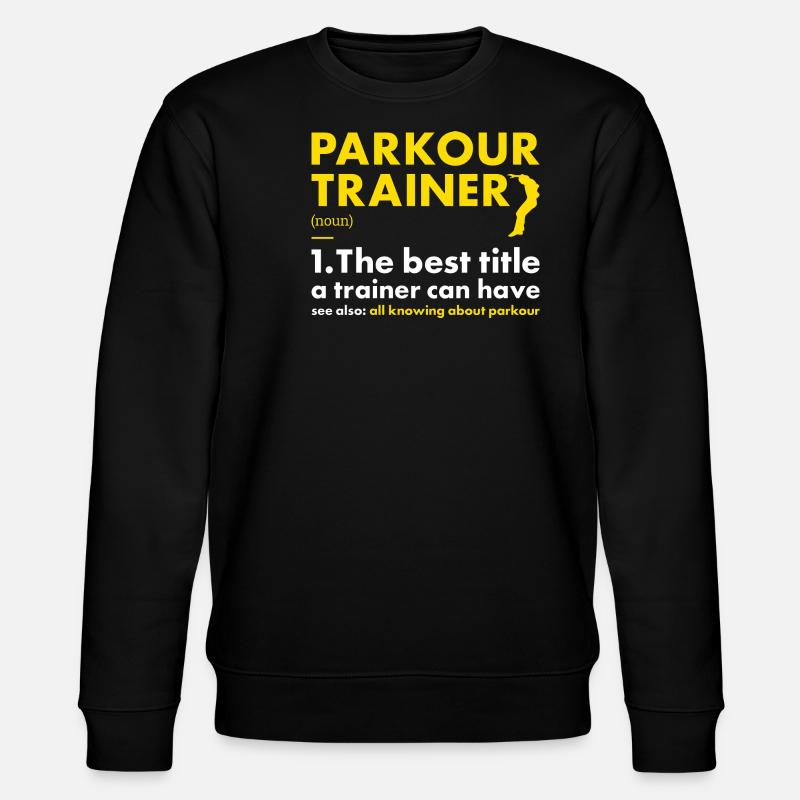 Traceur Trainer Definition Parkour - Stanley/Stella Unisex Bio-Sweatshirt CHANGER  - Schwarz