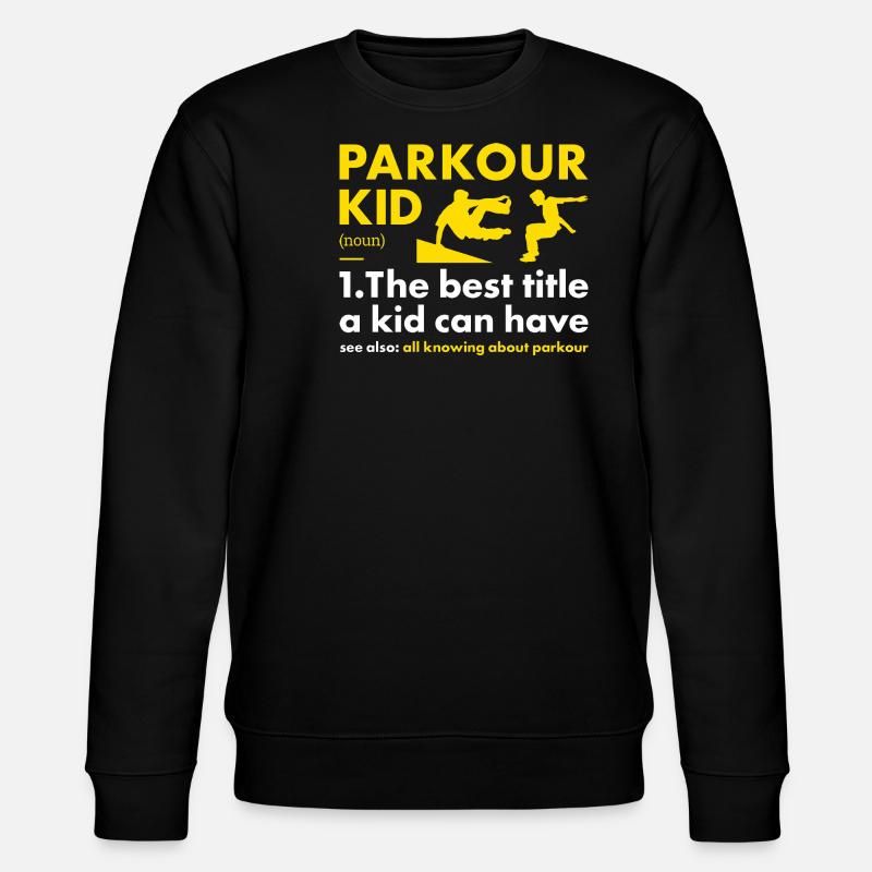Traceur Kid Definition Parkour - Stanley/Stella CHANGER Unisex Organic Sweatshirt - black