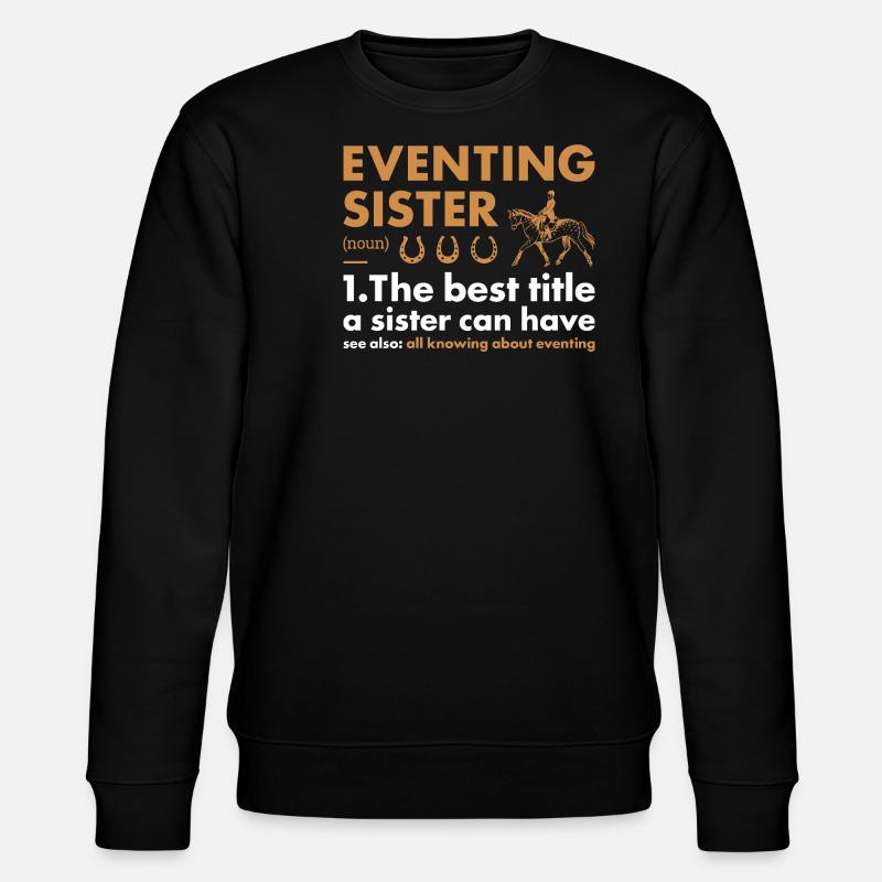 Rider Sister Définition Concours complet - Sweat bio CHANGER Stanley/Stella Unisexe - noir