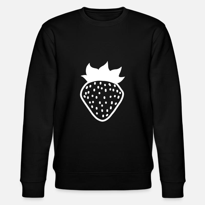 Strawberry Erdbeere - Stanley/Stella Unisex Bio-Sweatshirt CHANGER  - Schwarz