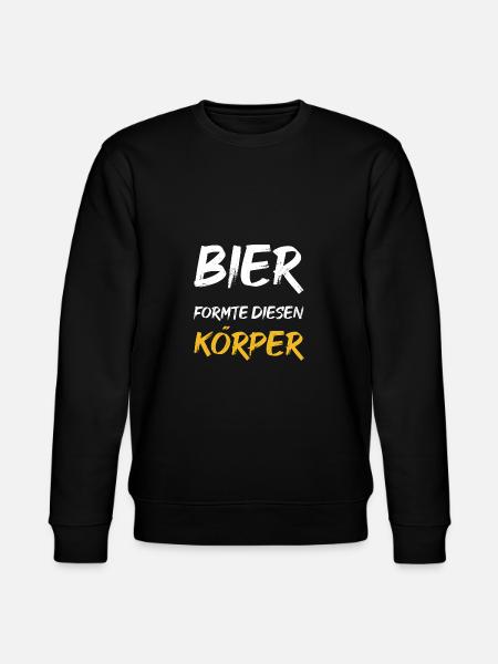 Bier formte diesen Körper - Stanley/Stella Unisex Bio-Sweatshirt CHANGER  - Schwarz