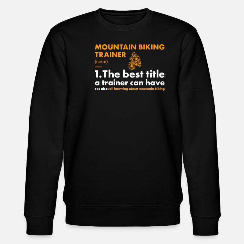Biker Trainer Definition Mountain Biking - Stanley/Stella CHANGER Unisex Organic Sweatshirt - black