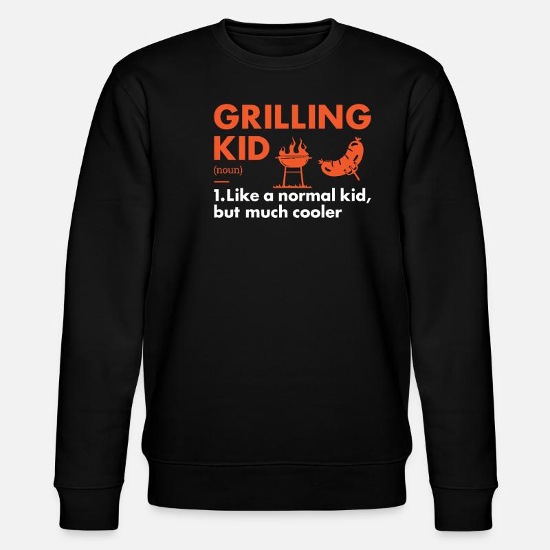 Griller Kid Definition Grilling - Stanley/Stella Unisex Bio-Sweatshirt CHANGER  - Schwarz