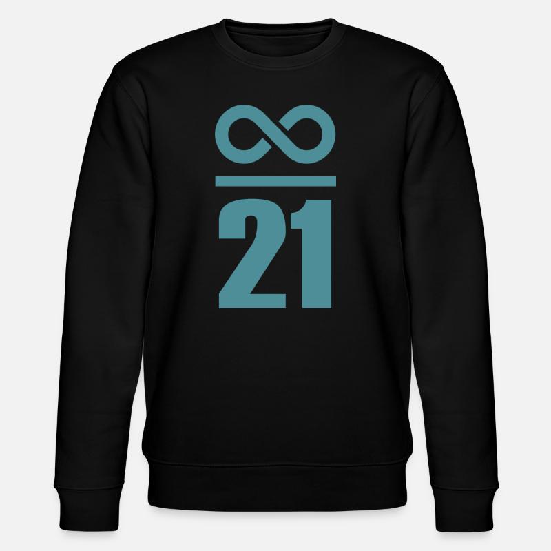 Unendlich durch 21 Millionen Bitcoin - Stanley/Stella Unisex Bio-Sweatshirt CHANGER  - Schwarz