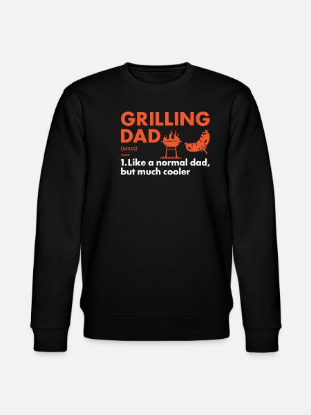 Griller Dad Definition Grilling - Stanley/Stella CHANGER Unisex Organic Sweatshirt - black