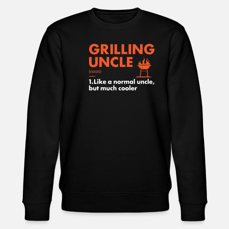 Griller Uncle Definition Grilling - Stanley/Stella CHANGER Unisex Organic Sweatshirt - black