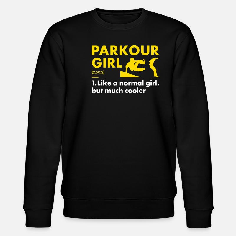Traceur Girl Définition Parkour - Sweat bio CHANGER Stanley/Stella Unisexe - noir