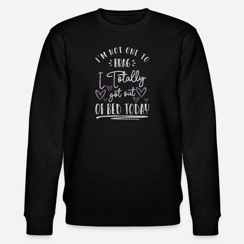 Sleep Late Riser Pajamas - Stanley/Stella CHANGER Unisex Organic Sweatshirt - black
