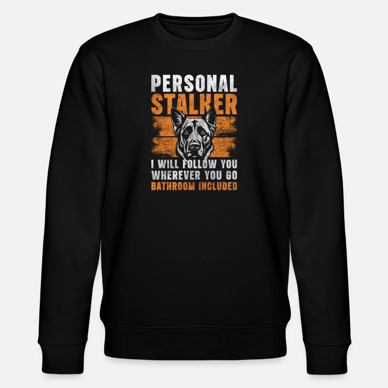 German Shepherd Tracking Dog - Stanley/Stella CHANGER Unisex Organic Sweatshirt - black