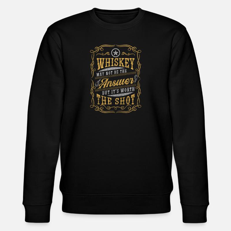 Alcohol Drinker Bartender Scotch - Stanley/Stella CHANGER Unisex Organic Sweatshirt - black