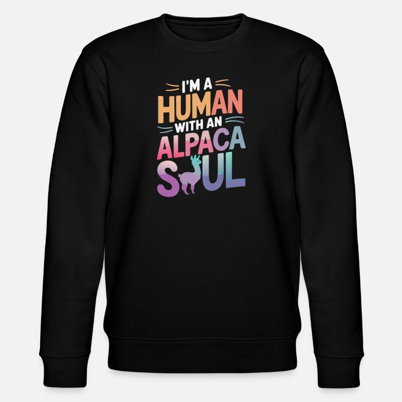 Alpaka Llama - Stanley/Stella Unisex Bio-Sweatshirt CHANGER - Schwarz