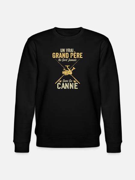 Ein echter Fischer-Großvater - Stanley/Stella Unisex Bio-Sweatshirt CHANGER - Schwarz