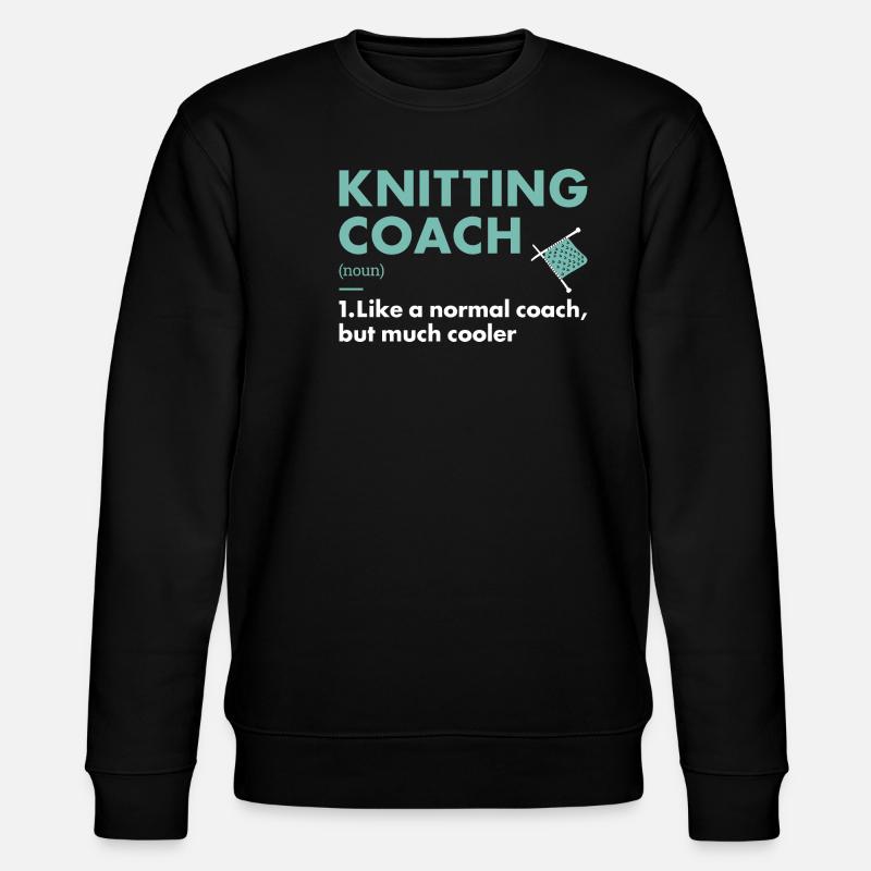 Knitter Coach Definition Knitting - Stanley/Stella CHANGER Unisex Organic Sweatshirt - black