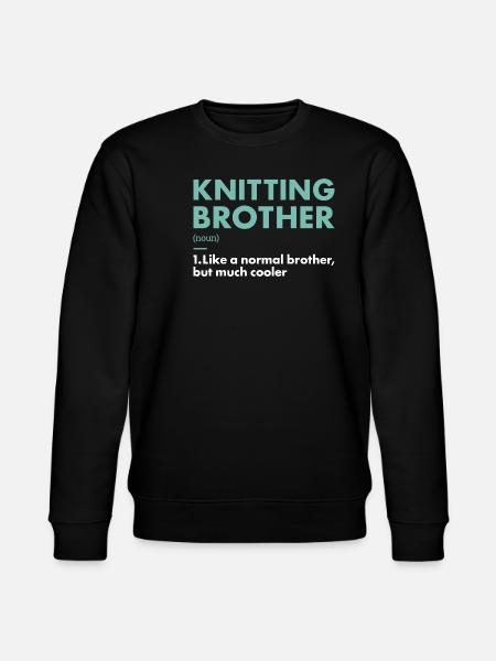 Knitter Brother Definition Knitting - Stanley/Stella CHANGER Unisex Organic Sweatshirt - black