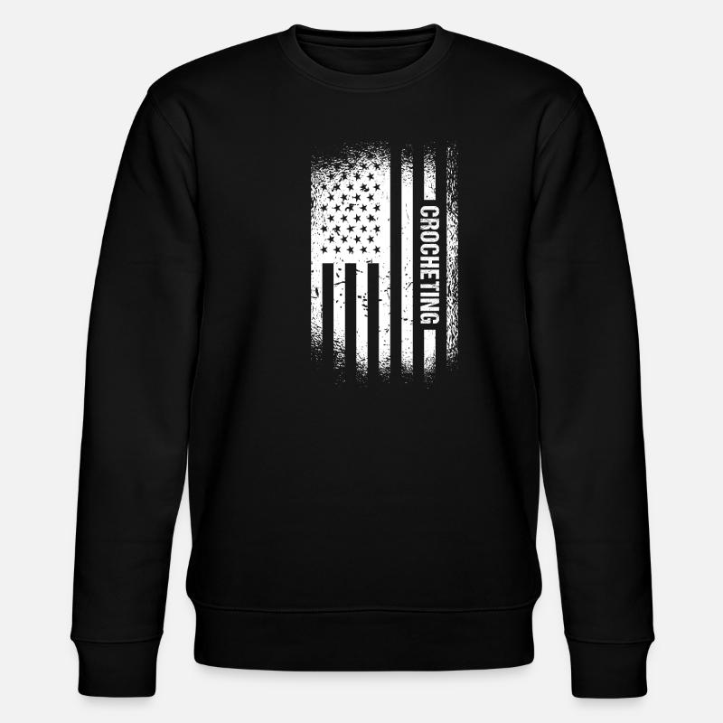Crocheteur Us Flag Crochet - Sweat bio CHANGER Stanley/Stella Unisexe - noir