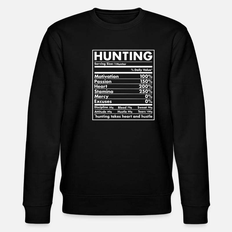 Hunter Nutrition Hunting - Stanley/Stella Unisex Bio-Sweatshirt CHANGER  - Schwarz