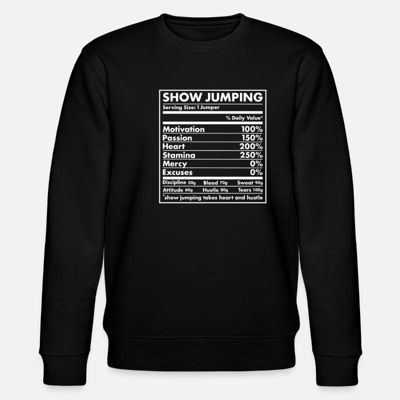 Jumper Nutrition Show Jumping - Stanley/Stella Unisex Bio-Sweatshirt CHANGER  - Schwarz